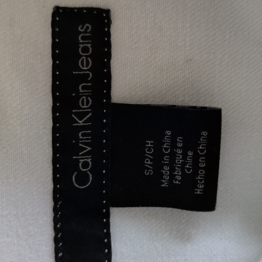 Calvin Klein Jeans White Denim Jacket - Picture 3 of 8
